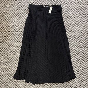 Max Studio Black Textured Midi Skirt